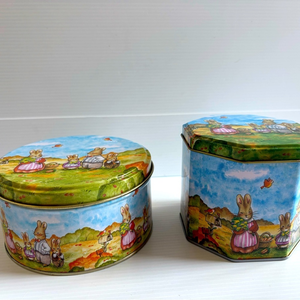 Easter Tins with Bunnies